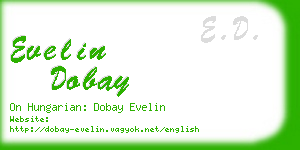 evelin dobay business card